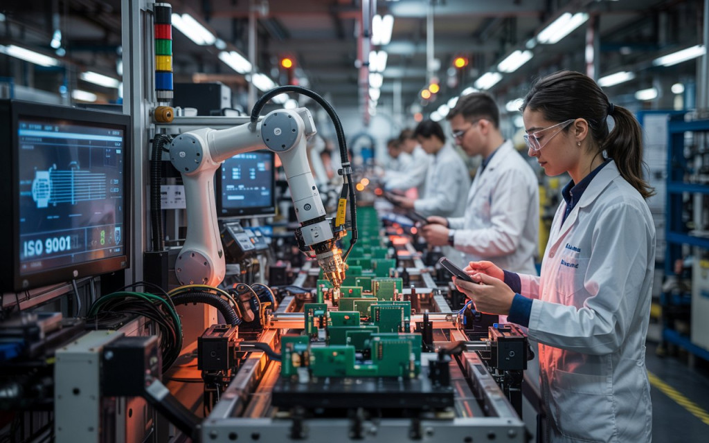 sous-traitance qualité: Ligne de fabrication de carte électronique certifiée ISO 9001